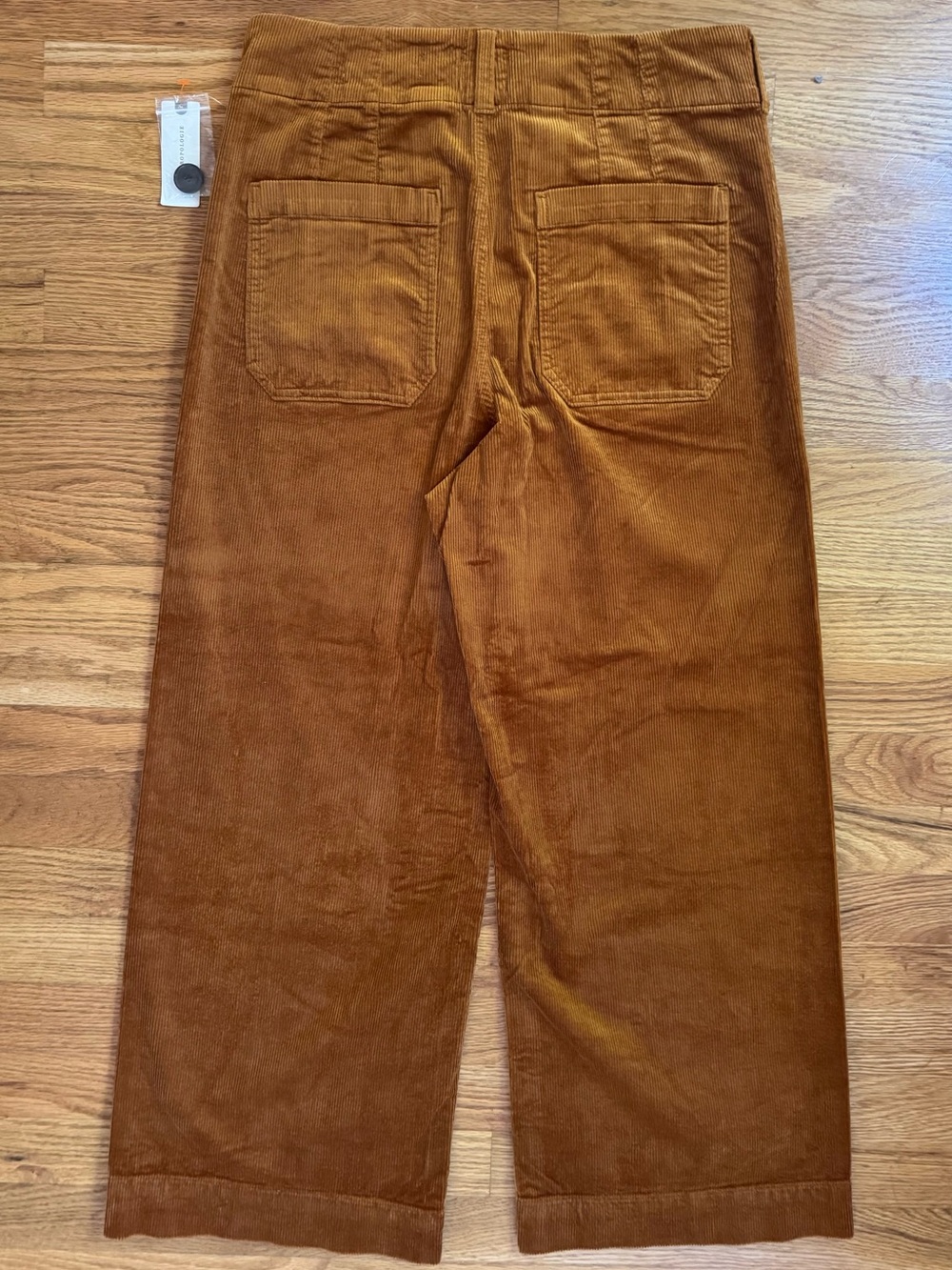 NWT Maeve by Anthropologie The Colette Corduroy Cropped Wide Leg Pants in Bronze - Picture 8 of 10